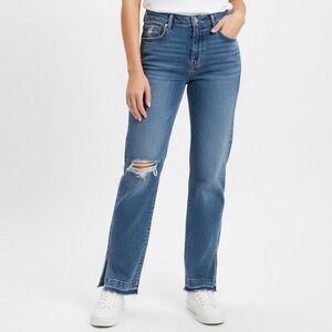 GAP 90s Loose Mid Rise‎ Distressed Jeans Women's Size 4R Blue Denim